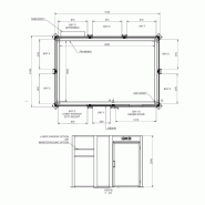 Cabine de soudage laser classe 4 - 3x2m avec porte à charnière_5