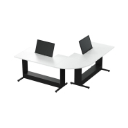 Table informatique ergonomique et sécurisée avec écran semi-encastré - DATA - Fabrication française, piètement réglable et choix de finitions_5