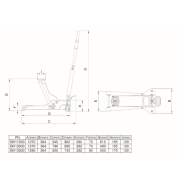 Cric extra-long 1,5 T - BH11500 avec portée extra longue et système à double piston_5