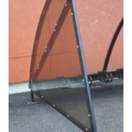 Abri-vélos Demi-Lune - robuste et élégant pour le rangement des deux-roues, avec bardages latéraux et range-vélos intégré_5