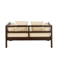 Sofa convertible lit Gadra - bois de manguier, matelas et coussins inclus_5