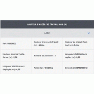 Échafaudage roulant aluminium Neolium 200 Box - Comabi SNC - Hauteur de travail maximale de 14 m - aluminium soudé - roues 200 mm_5