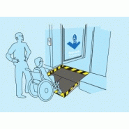 Rampe rabattable trait d'union marche simple - Franchissement de marche 7 à 22 cm - Aluminium antidérapant_5