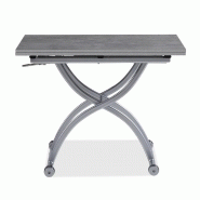 Table basse relevable extensible Hirondelle - finition béton - compacte 100 x 57/114 cm_5
