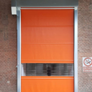 Porte industrielle à enroulement rapide - système d'automatisation essentiel - design minimal - RolliGO_5