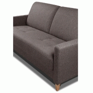 Canapé convertible OGGETTO - Matelas 16 cm - Système express - Sommier à lattes 160 cm - Tweed marron chocolat - Fabrication italienne_5