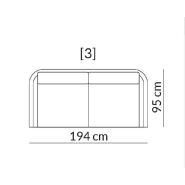 Canapé fixe Hudson OLTA 2 - Blanc cassé beige avec piètement en acier - Medium - Structure en bois de pin et mousse à mémoire de forme_5