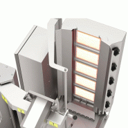 Grill Döner kebab gaz automatique 5 brûleurs max 120 kg_5