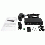 EXSYS EX-11234HMS HUB 4 ports USB 3.2 Gen 1 Din-Rail Kit et mur VIA VL811+ Chipset_5