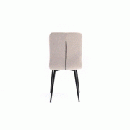 Lot de 2 chaises Sylvio - tissu beige, structure bois et métal, design chic et confortable_5