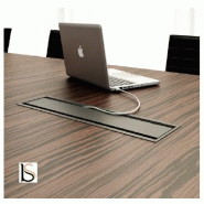 Table de conférence X9 pour 12 personnes - Officity. - Blanc 9010, Noyer américain_5