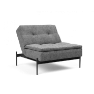 Fauteuil-lit design Dublexo Lauge Twist Charcoal convertible 90x115 cm - pieds métal noir - Innovation Living_5