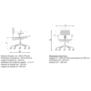 Fauteuil de bureau ergonomique ERGOKI - pour positions assis, assis-debout et debout - dossier réglable et assise flexible_5