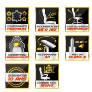 Fauteuil de bureau ORAXEAT MX850 - Bleu - Mousse haute densité - Réf : ORX_MX850_BKBLU_5