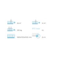 Nacelle sur camion avec extensions télescopiques pour déport optimisé