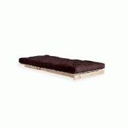 Fauteuil convertible futon ROOTS en pin naturel - Coloris marron - Couchage 90 x 200 cm_5