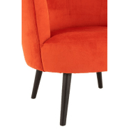 Fauteuil Dulzura - Structure en bois antique et textile orange - L80 x H75 x P70 cm_5