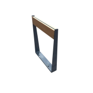 Support et appuis vélos en acier renforcé 8mm et bois de Mélèze - Design contemporain Wood City_5