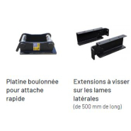 Lame niveleuse avec platine boulonnée ou soudée