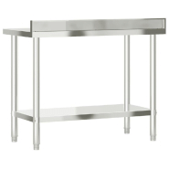 Vidaxl table de travail de cuisine avec dosseret 110x55x93 cm inox 376466_5