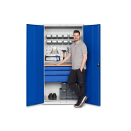 Armoires et meubles de rangement robustes pour ateliers et garages - Gamme Verso - acier soudé et modulables_5