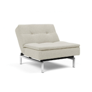 Innovation Living - Fauteuil design Dublexo convertible en lit 90x115 cm - Pieds chromés - Tissu Mixed Dance Natural_5