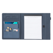 Porte-documents RPET - Polyester 600D format A4 avec support mobile pliable et bloc-notes 20 feuilles_5