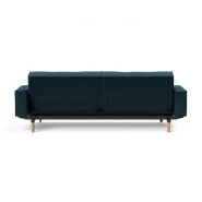 Canapé convertible Splitback Stem avec accoudoirs - pieds obus chêne naturel - tissu Argus Navy Blue - couchage 115x210 cm_5