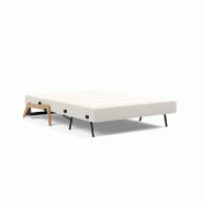 Canapé design convertible Cubed Wood 02 - Innovation Living - 200x140 cm - Tissu Vivus Dusty Off White_5