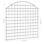 Vidaxl ensemble de clôture de jardin arquée 77,5x78,5 cm vert 146103_5