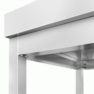 Table inox de découpe avec plan blanc - Profondeur 600 mm | Ggm - 1200_5