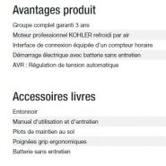 Technic 6500 E AVR UK C5, générateur de fréquence 50 Hz et tension 230V