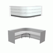 Banque d'accueil d'angle arrondie Valde - MDD - Blanc brillant_5