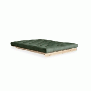 Canapé convertible futon ROOTS - pin naturel - coloris vert olive - couchage 140x200 cm - design scandinave et japonais_5