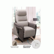 Fauteuil relax releveur électrique Zilia - bi-moteur, microfibre mastic/brun taupé - têtière ajustable_5