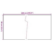 Vidaxl paravent de balcon noir 600x90 cm résine tressée 156305_5