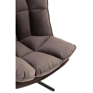 Fauteuil relax pivotant Pietra - tissu gris foncé, design contemporain et confort optimal_5