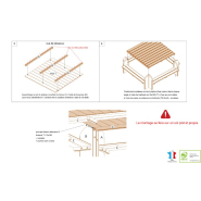 Table Elite Carrée - Réf: EC230 - Piétement et Plateau Bois - 2,30m x 2,30m x 0,75m_5