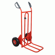 Diable à poignées à garde classique - 190259 – Bavette fixe + repliable - Roues pneumatiques_5