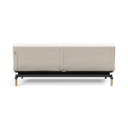 Canapé-lit convertible Innovation Living Splitback Styletto - pieds en chêne naturel - tissu bouclé Off White - 115x210 cm_5