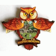 Magnet publicitaire personnalisé hibou - MDF découpé au laser - Fabriqué en France_5