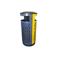 Corbeille tri sélectif 2 x 40 L en acier galvanisé avec serrure automatique - PALLADIUM_5