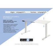 Piètement de bureau électrique réglable en hauteur - 2 moteurs - Hauteur 62.5 cm à 127.5 cm - Charge 120 kg_5