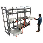 Rack à tiroirs STOCK3P - Pour tous types de palettes, bacs plastique et cartons - Ergonomie et capacité jusqu'à 3000 kg_5