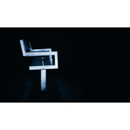 Banc public Pixbo réf 8037076 - Hags - Noir/Galvanisé - Scellement béton_5