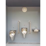 Cabine PMR avec mur urinoir disponible en version manuelle, semi-automatique ou automatique - réf. 2073_5