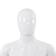 Vidaxl mannequin homme corps complet base verre blanc brillant 185 cm 142926_5