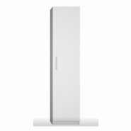 Composition lit escamotable blanc mat Sofa Automatica - canapé microfibre gris avec 2 colonnes et rangement intégré_5