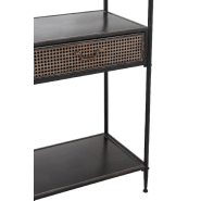 Étagère AKIBE - 1 tiroir, 4 tablettes en métal noir - Design et pratique_5