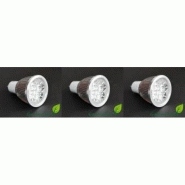 Lot de 3 ampoules LED GU10 - 4W haute intensité - Blanc neutre - GreenSensation_5